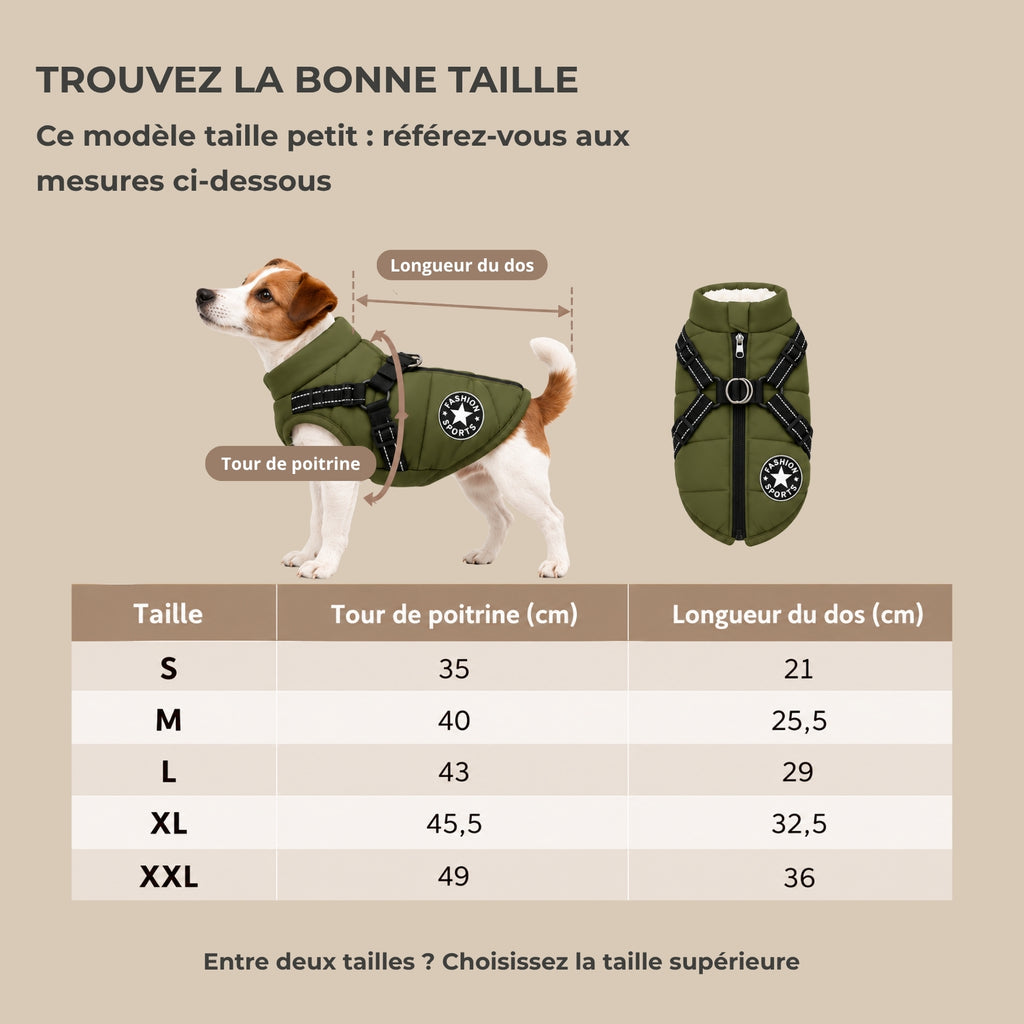 Manteau d’hiver pour petit chien TouVa