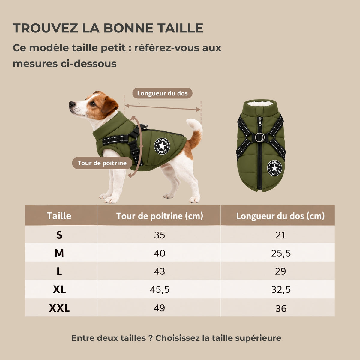 Manteau d’hiver pour petit chien TouVa